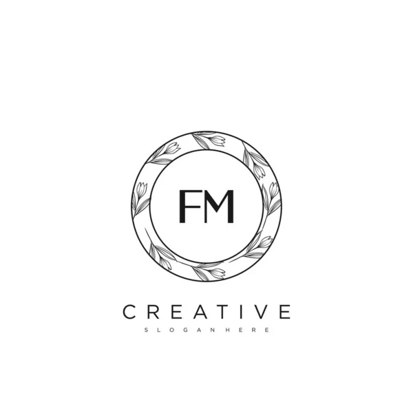 Начальное Письмо Логотип Цветок Шаблон Вектор Премиум Вектор — стоковое фото
