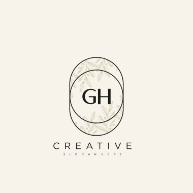 GH Başlangıç Harfi Harfi Logo Şablonu Vektör prim vektörü