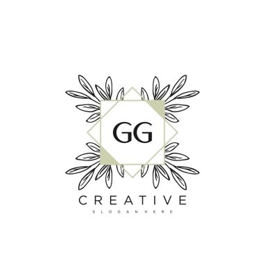 GG İlk Harf Harfi Logo Şablonu Vektör prim vektörü