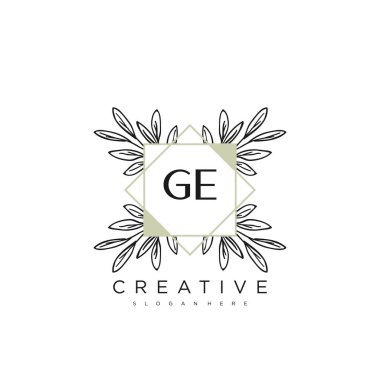 GE Başlangıç Harfi Harfi Logo Şablonu Vektör prim vektörü