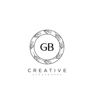 GB İlk Harf Harfi Logo Şablonu Vektör prim vektörü