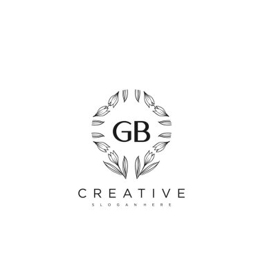 GB İlk Harf Harfi Logo Şablonu Vektör prim vektörü