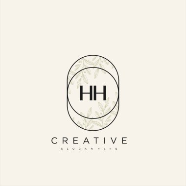 HH İlk Harf Harfi Logo Şablonu Vektör prim vektörü