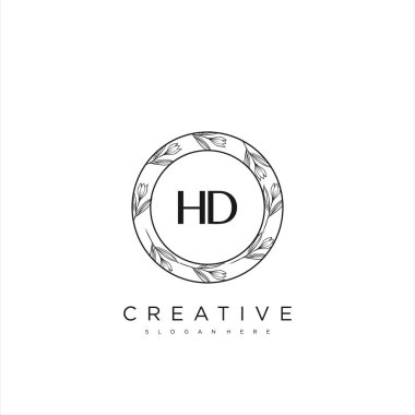 HD İlk Harf Harfi Logo Şablonu Vektör prim vektörü