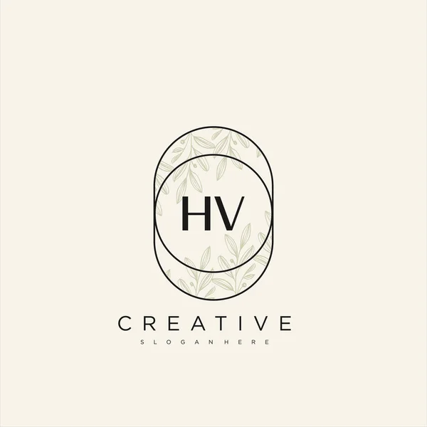 Initial Letter Flower Logo Template Vektor Premium Vektor – stockvektor