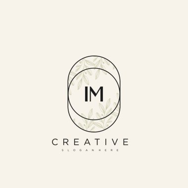IM Başlangıç Harfi Harfi Logo Şablonu Vektör prim vektörü
