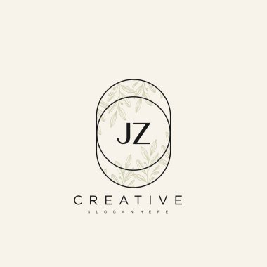 JZ İlk Harf Harfi Logo Şablonu Vektör prim vektörü