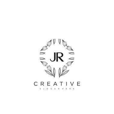 JR İlk Harf Harfi Logo Şablonu Vektör prim vektörü
