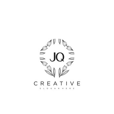 JQ İlk Harf Harfi Logo Şablonu Vektör prim vektörü