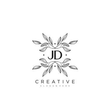 JD İlk Harf Harfi Logo Şablonu Vektör prim vektörü