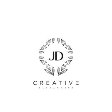 JD İlk Harf Harfi Logo Şablonu Vektör prim vektörü