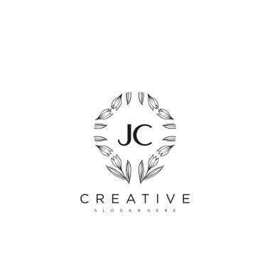JC İlk Harf Harfi Logo Şablonu Vektör prim vektörü