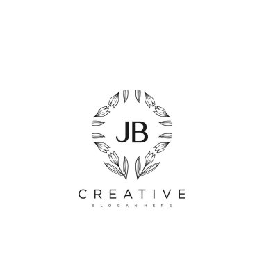 JB İlk Harf Harfi Logo Şablonu Vektör prim vektörü