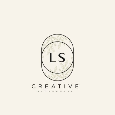 LS Başlangıç Harfi Harfi Logo Şablonu Vektör prim vektörü