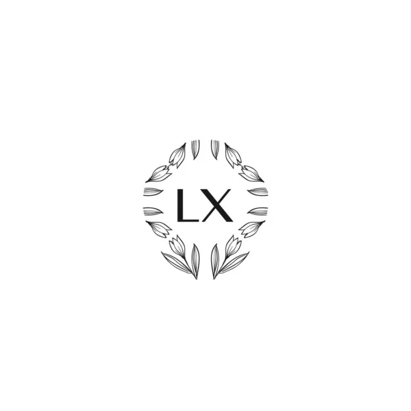 Initial Letter Flower Logo Template Vector Premium Vektor — Stockvektor
