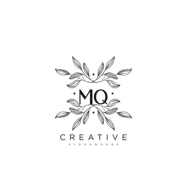 MQ İlk Harf Harfi Logo Şablonu Vektör prim vektörü