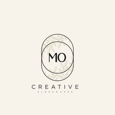 MO İlk Harf Harfi Logo Şablonu Vektör prim vektörü