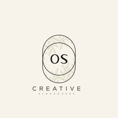 OS İlk Harf Harfi Logo Şablonu Vektör prim vektörü