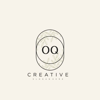OQ İlk Harf Harfi Logo Şablonu Vektör prim vektörü