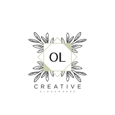 OL İlk Harf Harfi Logo Şablonu Vektör prim vektörü