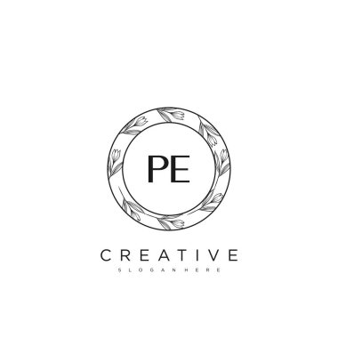 Beden Eğitimi Harfi Harfi Harfi Logo Şablon Vektörü Premium Vektörü