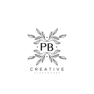PB İlk Harf Harfi Logo Şablonu Vektör prim vektörü