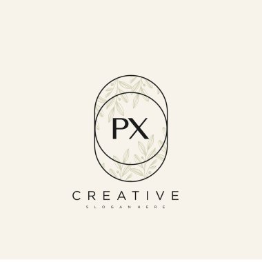 PX İlk Harf Harfi Logo Şablonu Vektör prim vektörü