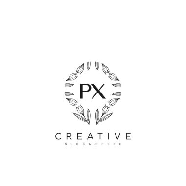 PX İlk Harf Harfi Logo Şablonu Vektör prim vektörü