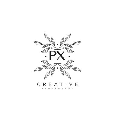 PX İlk Harf Harfi Logo Şablonu Vektör prim vektörü