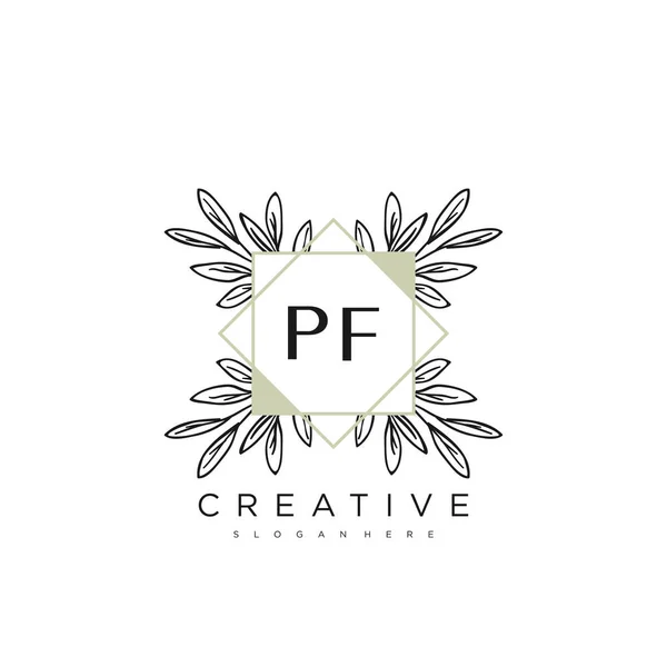 Lettre Initiale Fleur Modèle Logo Vecteur Premium Vecteur — Image vectorielle