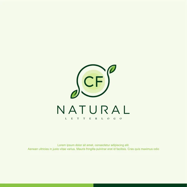 Plantilla Logotipo Natural Inicial Vector — Archivo Imágenes Vectoriales