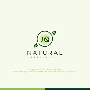 JQ Initial natural logo template vector