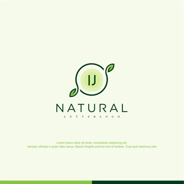 Initial Natural Logo Template Vector — Stockvector