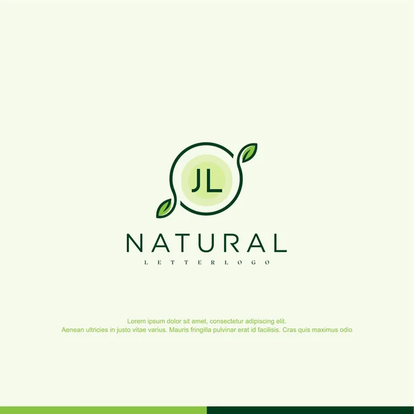 Initial Natural Logo Template Vector — Stockvector
