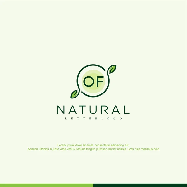 Initial Natural Logo Template Vector — Stock Vector