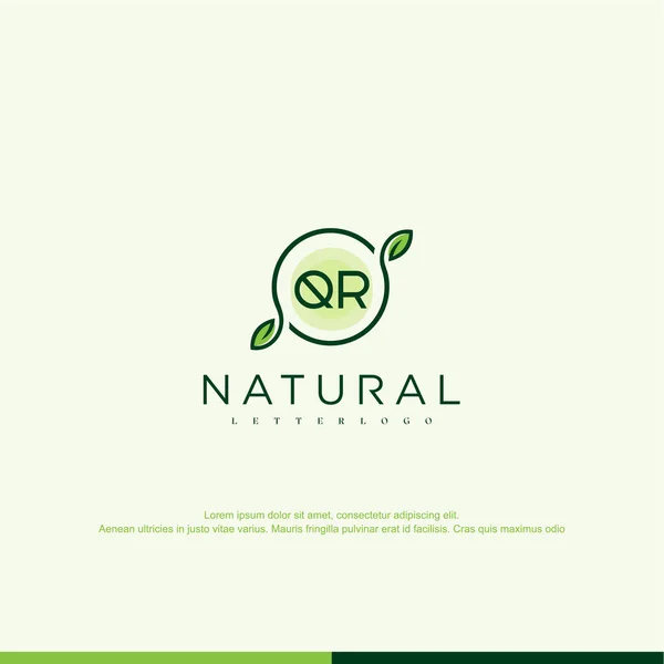 Initialer Natürlicher Logo Vorlagenvektor — Stockvektor