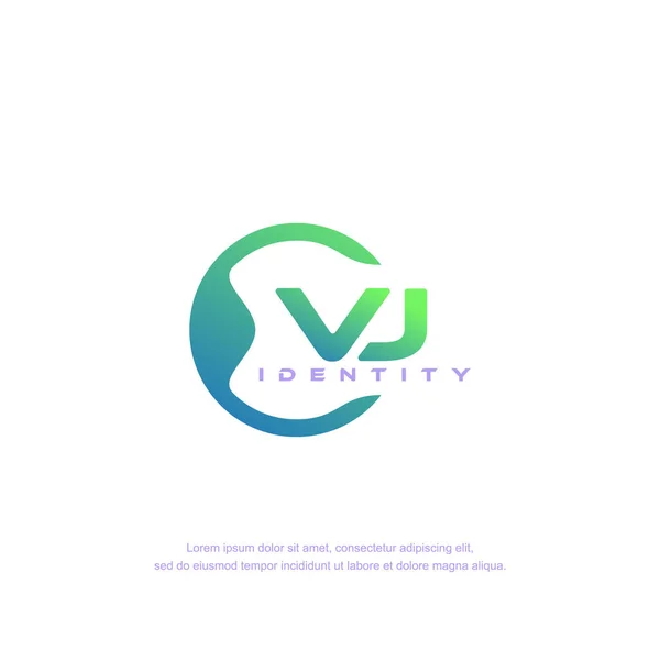 Počáteční Písmeno Kruhový Vektor Loga Barvou Přechodu — Stockový vektor