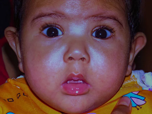 Raiganj Westbengalen Indien 2015 Kindlicher Gesichtsausdruck — Stockfoto