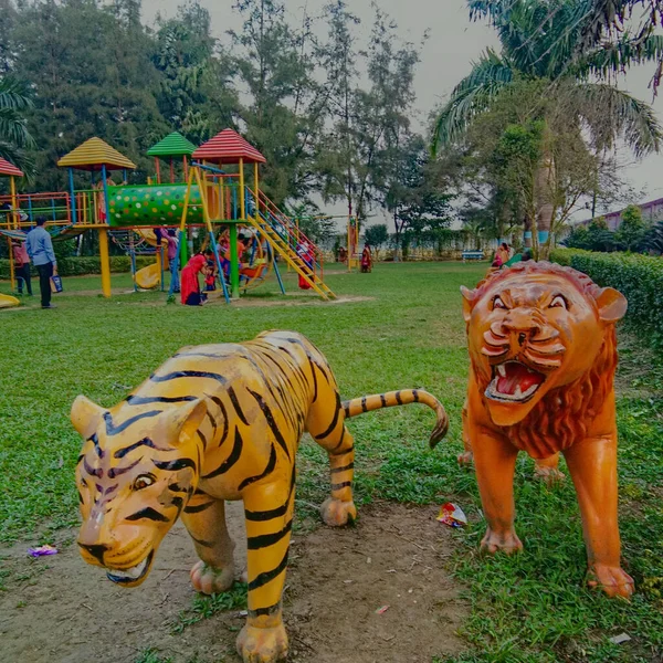 2019 Raiganj West Bengala India Modelli Gioco Colorati Bambini Parco — Foto Stock