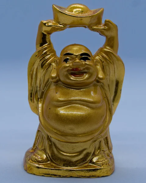 Laughing Budhdha Statue Golden Color Royalty Free Stock Images