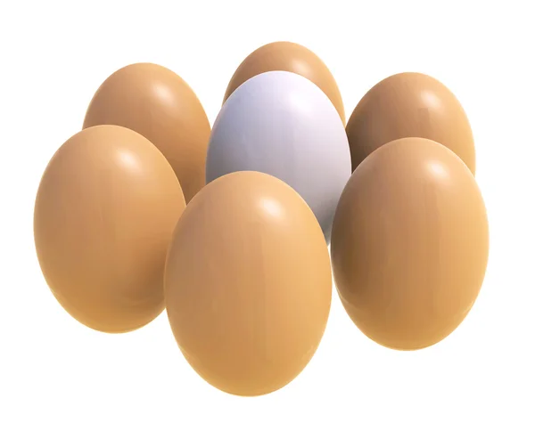 Eggs white and yellow — Stock Photo, Image