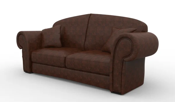 Кожаный диван — стоковое фото