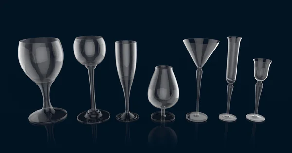 Cocktail glass set — Stock Photo, Image