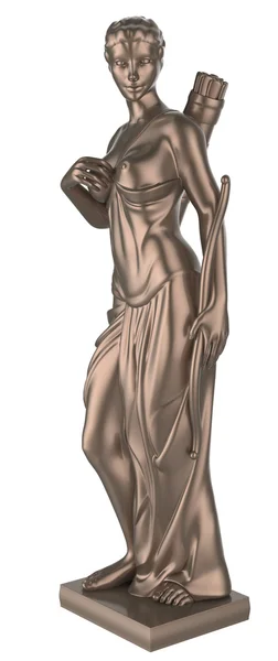 Статуя молодой женщины-солдата — стоковое фото