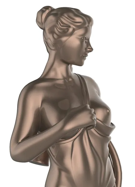 Статуя молодой женщины-солдата — стоковое фото