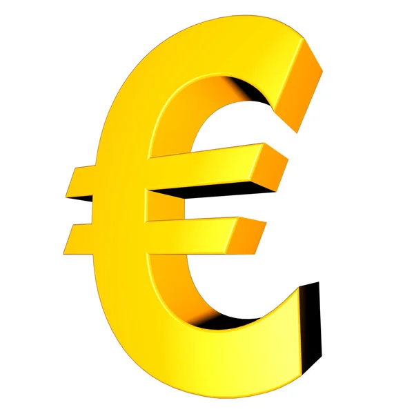 3D zbiory znak - euro — Zdjęcie stockowe