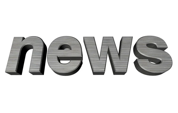 3d News white isolated background — Stock Photo, Image