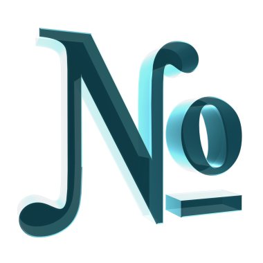 beyaz zemin üzerinde 3D sayı simgesi