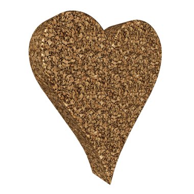 beyaz zemin üzerinde 3D kalp simgesi