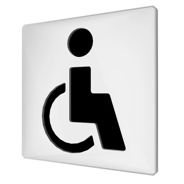 3D ikona niepełnosprawności — Zdjęcie stockowe